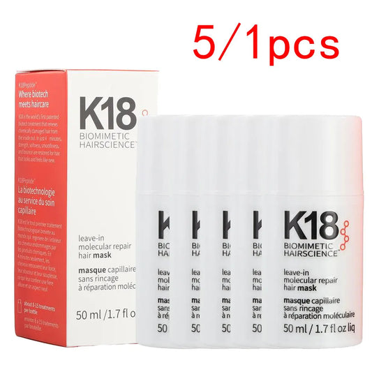 5/1pcs K18 Leave-In Molecular/1*kertain Repair Hair Mask Softens Restores Damaged Hair Deep Keratin Treatment for Hair and Scalp.