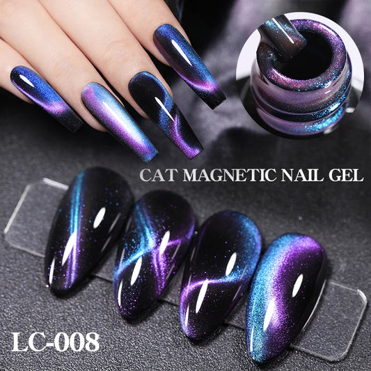 LILYCUTE 7ml 9D Cat Magnetic Gel Nail Polish Laser Magnet Semi Permanent Soak Off UV LED Manicure For Nail Art Gel Varnish.